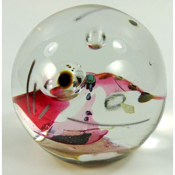 Ione Thorkelsson Other - Ione Thorkelsson Signed Art Glass Paperweight 1995 Canadian Studio Abstract